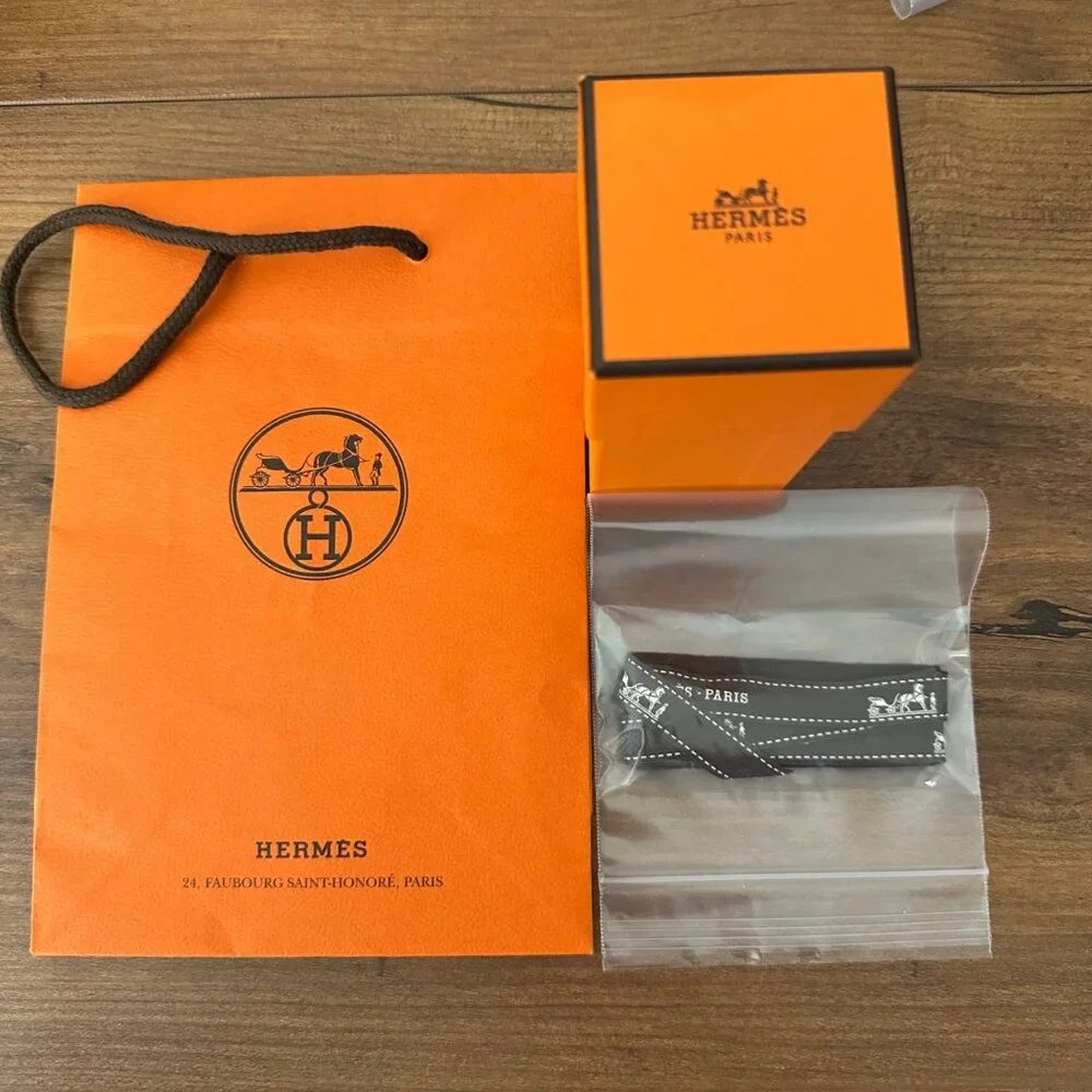 Hermes Gift Box Set Orange & Brown Small Size